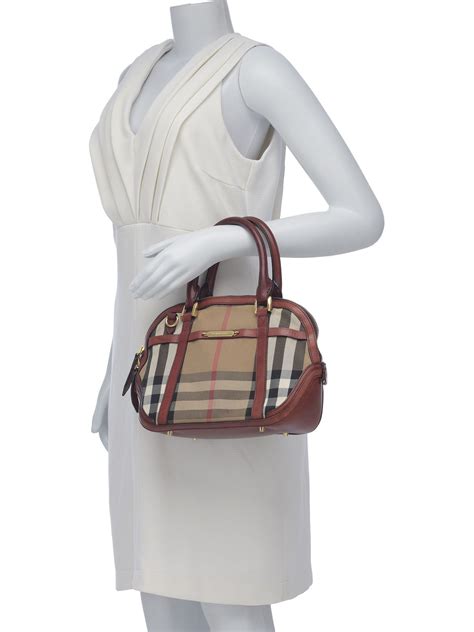 burberry small bridle house check orchard satchel|Burberry Bridle Orchard Bag House Check Canvas Medium.